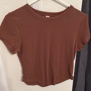 Old Navy, Ultralite Go-Dry, Brown T Shirt, Size Medium